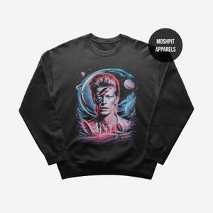 David Bowie Sweatshirt - Rock Music Sweatshirt - Ziggy Stardust Sweatshirt - Under Pressure - David Bowie Merch - Unisex Rocker Clothing