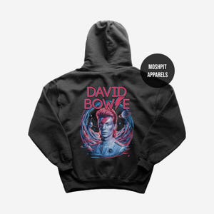 David Bowie Hoodie - Rock Music Hoodie - David Bowie Album - Under Pressure - David Bowie Merch - Unisex Rocker Clothing