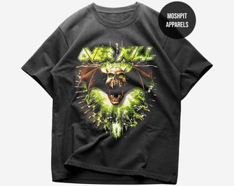 Vintage Années 90 Overkill Pull Chemise Horrorscope - Etsy