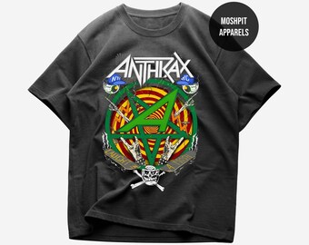 Vtg 1990 Anthrax Persistence of Time Tour Single Stitch