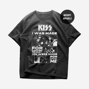 Kiss Band Men's T-shirt Dressed to Kill Vintage Graphic Tee