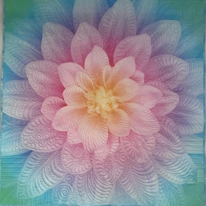 Floral Wall Embroidered Quilt