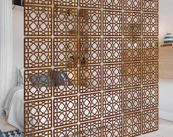 Cloisons de séparation en bois, panneaux muraux modulaires, paravents pour espaces modernes, rustiques et bohèmes, cloisons suspendues, cloisons intérieures