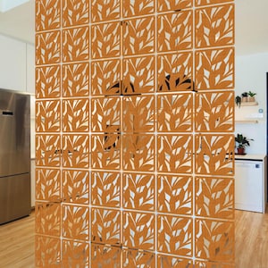 Hanging Room Separator, Modular Room Divider, Wooden Screen, Wall Hanging for Privacy, Ceiling Wall Divider, Interior Partition