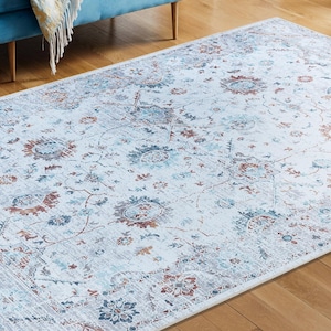 Faded Beige Oushak Rug,10x14 Turkish Vintage Floral Pastel Large Oversized Area Rugs for Living room Dining Bedroom Kitchen Bathroom Nursery