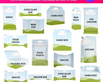 Party Favor Template Bundle, DIY Printable Wrappers (Canva)