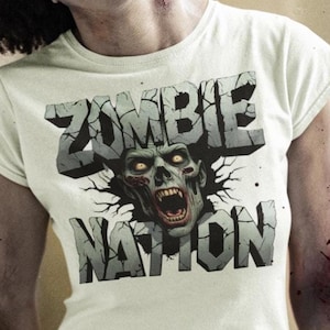 Zombie Halloween Tee, Horror Fan Graphic Tee for Zombie Lovers, Unisex Zombie Nation T-Shirt