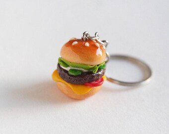 Forma Hamburger Portachiavi Con Ciondolo A Forma Di Hamburger Di Cheeseburger Portachiavi Hamburger