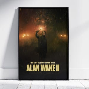 Alan Wake-poster | Survival-horrorgame muurkunst | Niet ingelijste canvasafdruk | Gamecadeauposter