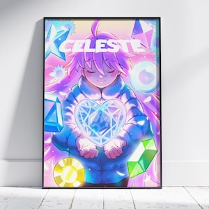 Celeste Poster | Madeline Wall Art | Unframed Canvas Print | Game Gift Poster