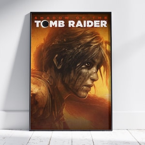 Tomb Raider Poster | Lara Croft Wall Art | Unframed Canvas Print | Game Gift Poster