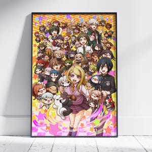 Affiche Danganronpa | Décoration murale Shirokuma | Impression sur toile sans cadre | Poster cadeau de jeu