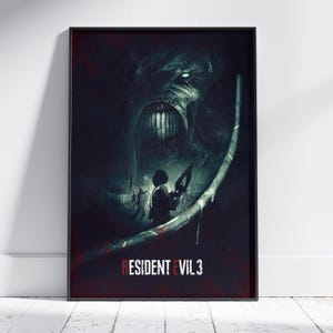Resident Evil 3 Poster | Jill Valentine Wall Art | Unframed Canvas Print | Game Gift Poster