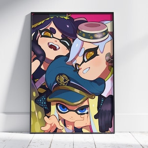 Pôster de Splatoon | Arte de parede Inklings | Impressão em tela sem moldura | Pôster de presente de jogo
