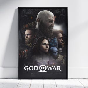 God of War Poster | Kratos Wall Art | Unframed Canvas Print | Game Gift Poster
