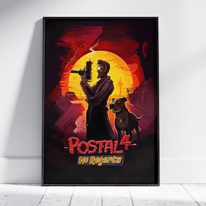 Postal Poster | The Postal Dude Wall Art | Unframed Canvas Print | Game Gift Poster
