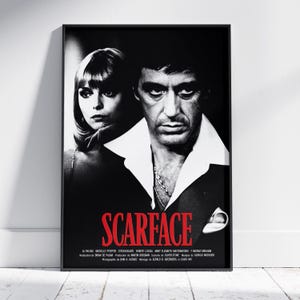 Scarface Poster | Tony Montana Wall Art | Unframed Canvas Print | Movie Gift Poster