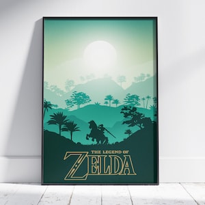 The Legend of Zelda Poster | Breath of the Wild Wall Art | Unframed Canvas Print | Game Gift Poster