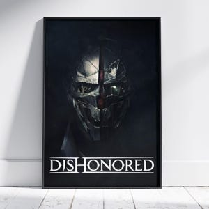 Dishonored Poster | Corvo Attano Wall Art | Unframed Canvas Print | Game Gift Poster