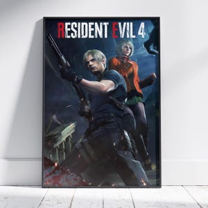 Resident Evil 4 Poster | Scott Kennedy Wall Art | Unframed Canvas Print | Game Gift Poster