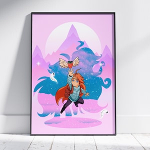 Celeste Poster | Madeline Wall Art | Unframed Canvas Print | Game Gift Poster
