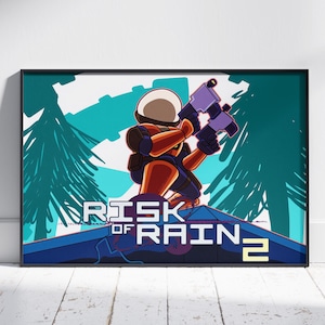 Risk of Rain Poster | Commando Wall Art | Unframed Canvas Print | Game Gift Poster