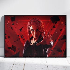 Control Poster | Jesse Faden Wall Art | Unframed Canvas Print | Game Gift Poster