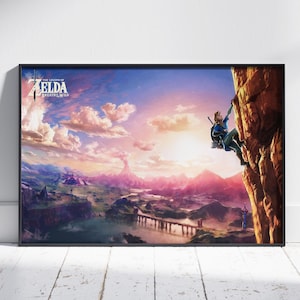 The Legend of Zelda Poster | Breath of the Wild Wall Art | Unframed Canvas Print | Game Gift Poster
