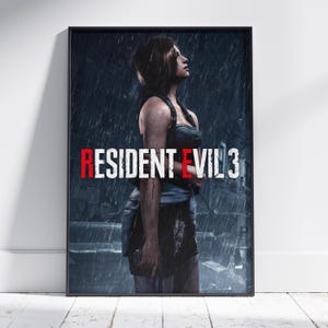Resident Evil 3 Poster | Jill Valentine Wall Art | Unframed Canvas Print | Game Gift Poster