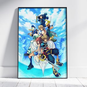 Kingdom Hearts Poster | Sora Wall Art | Unframed Canvas Print | Game Gift Poster