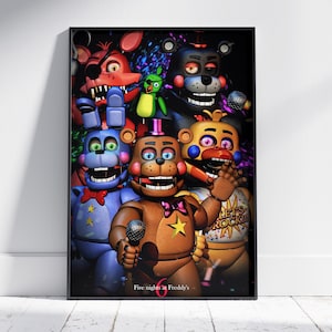 Five Nights at Freddy's Poster | Toy Bonnie Wall Art | Unframed Canvas Print | Game Gift Poster