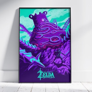 The Legend of Zelda Poster | Breath of the Wild Wall Art | Unframed Canvas Print | Game Gift Poster