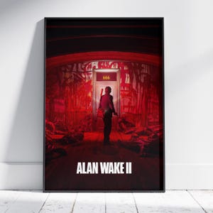 Alan Wake-poster | Survival-horrorgame muurkunst | Niet ingelijste canvasafdruk | Gamecadeauposter
