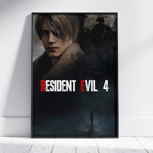 Resident Evil 4 Poster | Scott Kennedy Wall Art | Unframed Canvas Print | Game Gift Poster