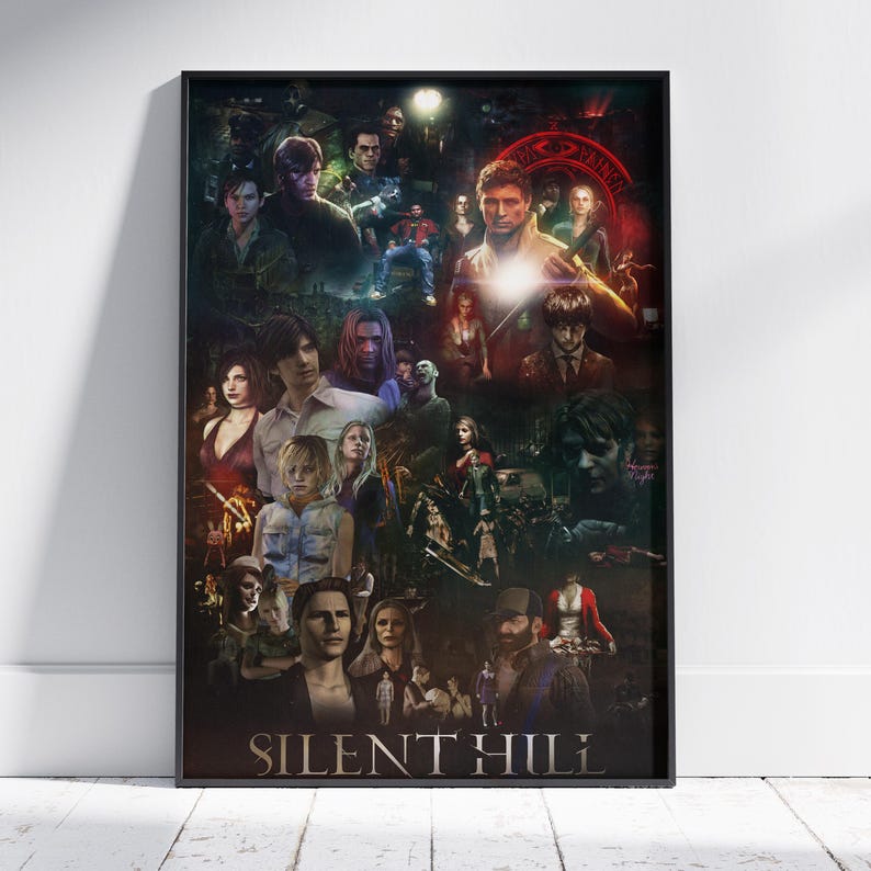WHBRFO - Poster Silent Hill Sur Toile 30x45 Cm - Décor Gamer, Chambre - Style Sans Cadre