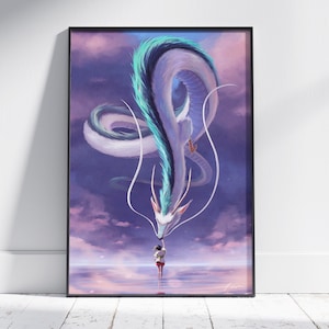 Spirited Away Poster | Chihiro Wall Art | Unframed Canvas Print | Movie Gift Poster