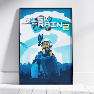 Risk of Rain Poster | Commando Wall Art | Unframed Canvas Print | Game Gift Poster