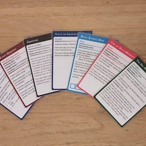 Personalisierte magische Artikelkarten - Dungeons and Dragons