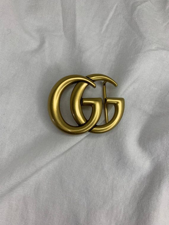 本物ヴィンテージ グッチ ゴールド ベルト バックル ラウンド GG