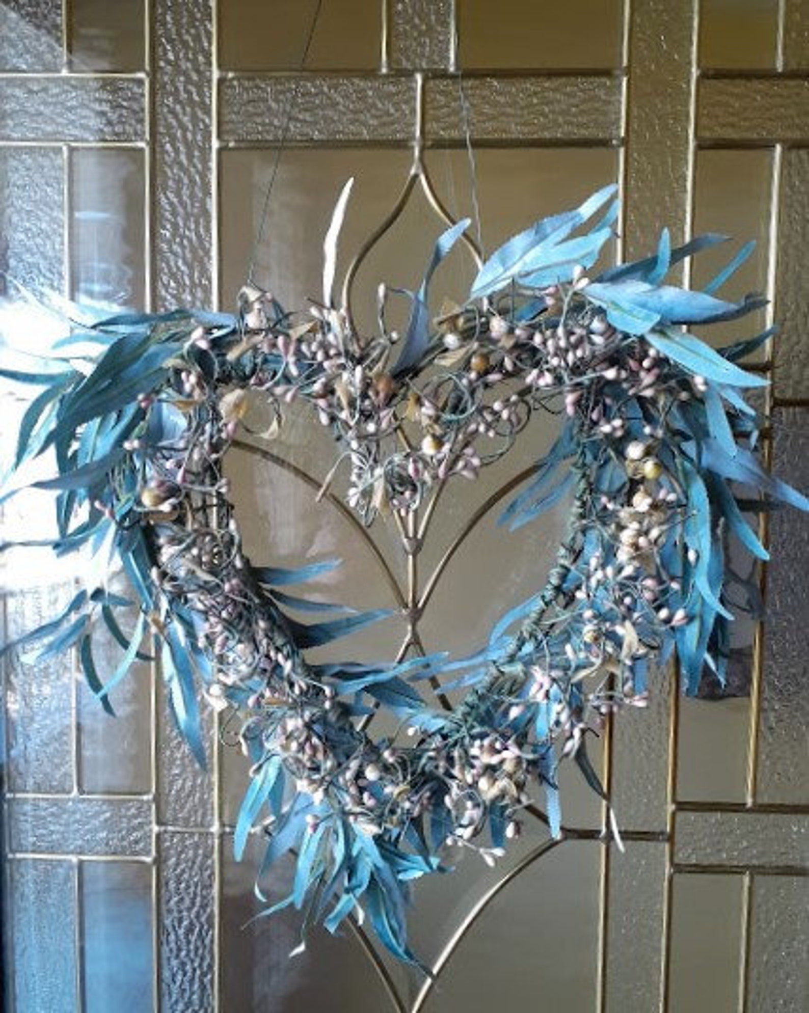 Heart wire wreath frame heart metal wire wreath form 13 Etsy
