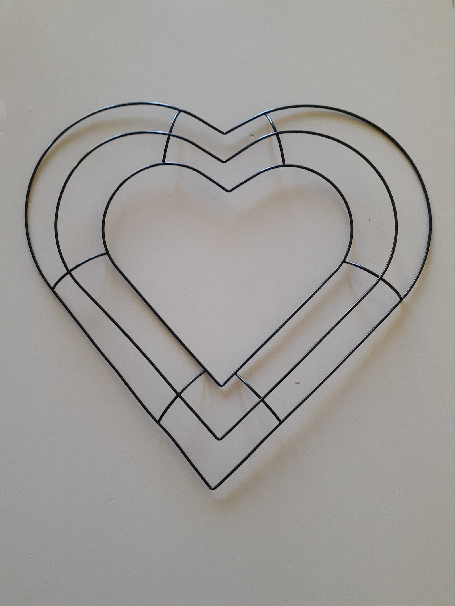 Heart wire wreath frame heart metal wire wreath form 13 Etsy