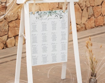 Olive Branch Seating Chart, Wedding Seating Chart, Olive Branch Seating Chart Sign, Printable Seating Chart Template, Seating Arrangement