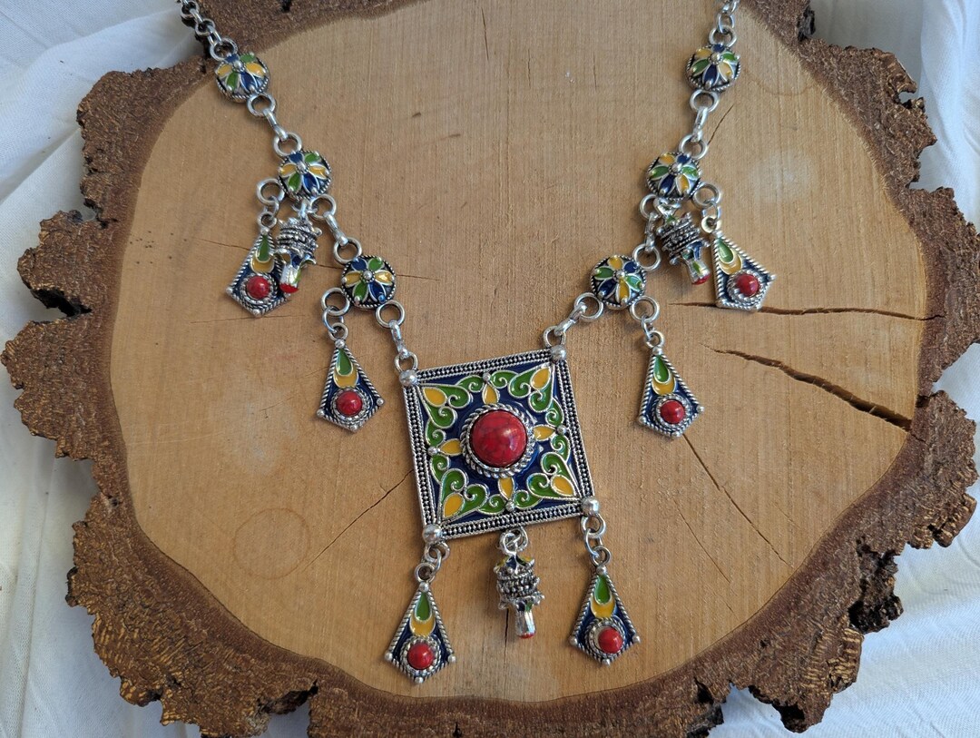 Handmade Traditional Kabyle Necklace, Algerian Berber Amazigh Jewelry ...