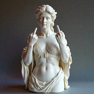 Klassische Harz Statue Mittelfinger Büste Dekor