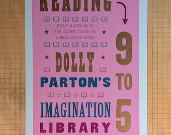 Dolly Parton's Imagination Library Letterpress Show Poster