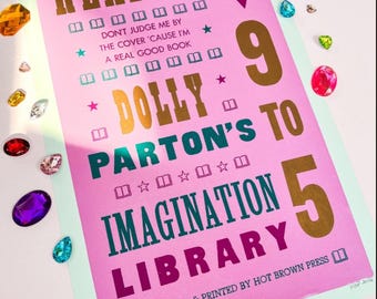 Dolly Parton's Imagination Library Letterpress Show Poster