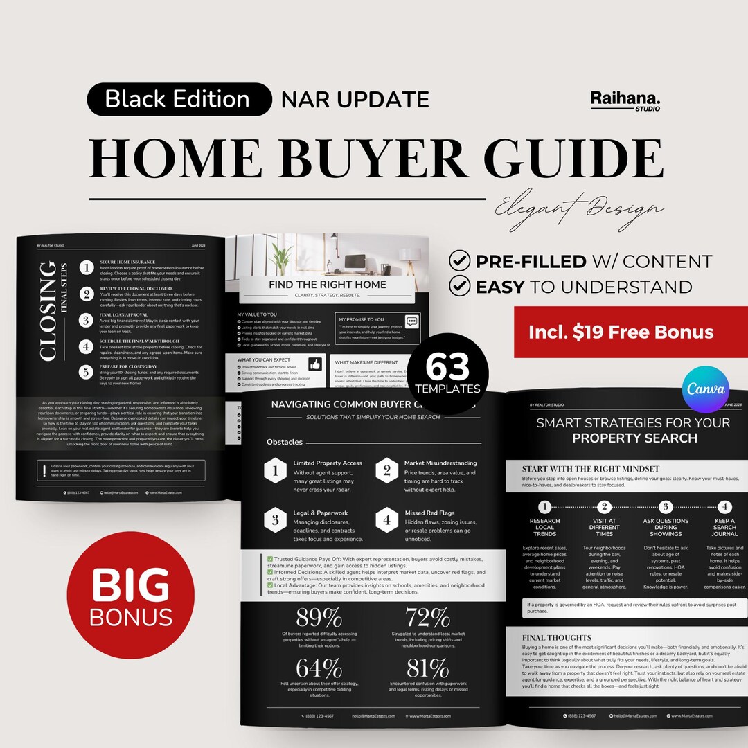 Seller Guide Templates for Realtors, Real Estate Seller Packet Canva ...