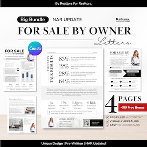 Cartas de venta por propietario, plantillas de venta por propietario, generación de leads de venta por propietario, volantes editables de Canva, seguimiento de venta por propietario, cartas que cumplen con la NAR, volante de venta por propietario