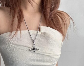 スターバーストペンダントネックレス、Y2Kスターネックレスユニ