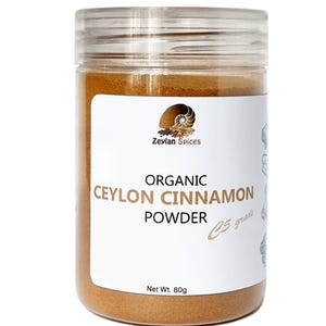 セイロンシナモンパウダー C5グレード – 80g 再利用可能なボトル入り | 紅茶、料理、ベーキングに最適な本物のシナモン | 送料無料